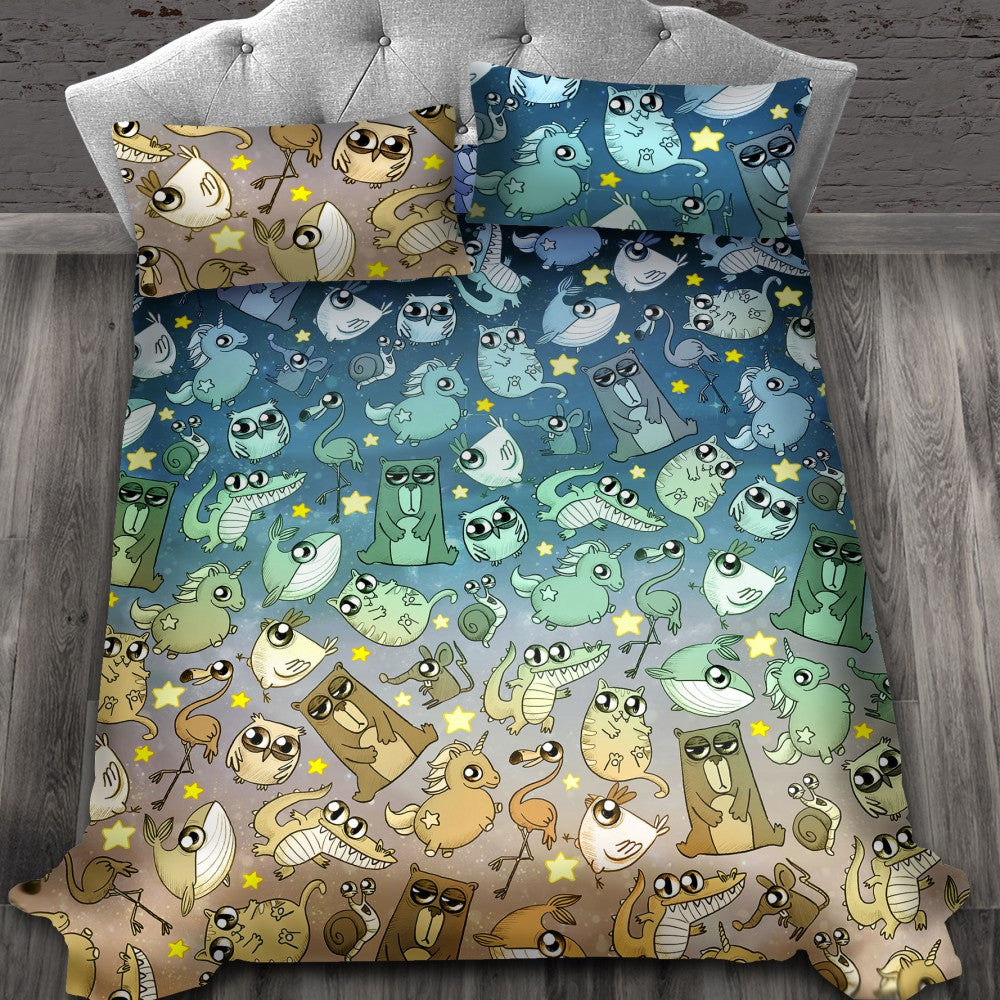 Copripiumino matrimoniale - Animali Cicciosi