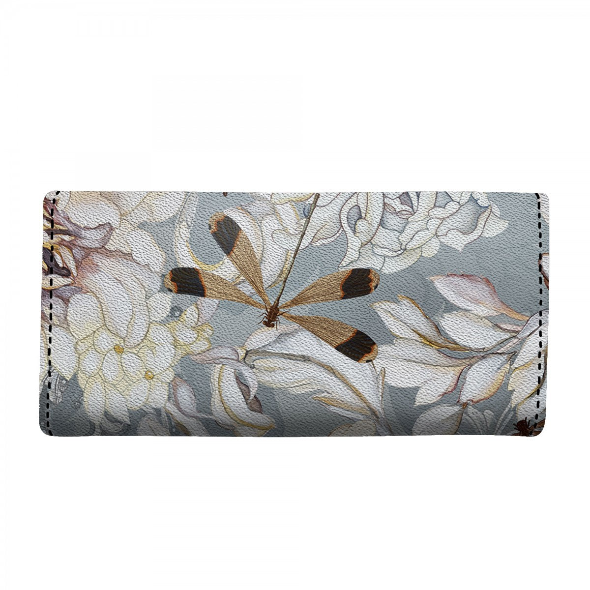 Portafoglio grande Peonie e libellule