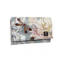Portafoglio piccolo - Peonie e Libellule
