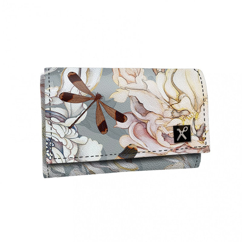 Portafoglio piccolo - Peonie e Libellule