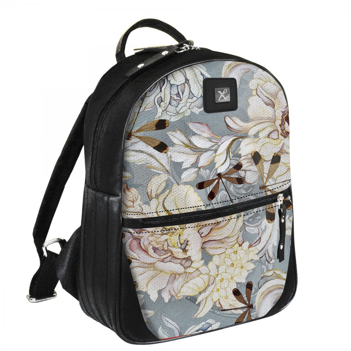 Zaino grande donna - Peonie e Libellule