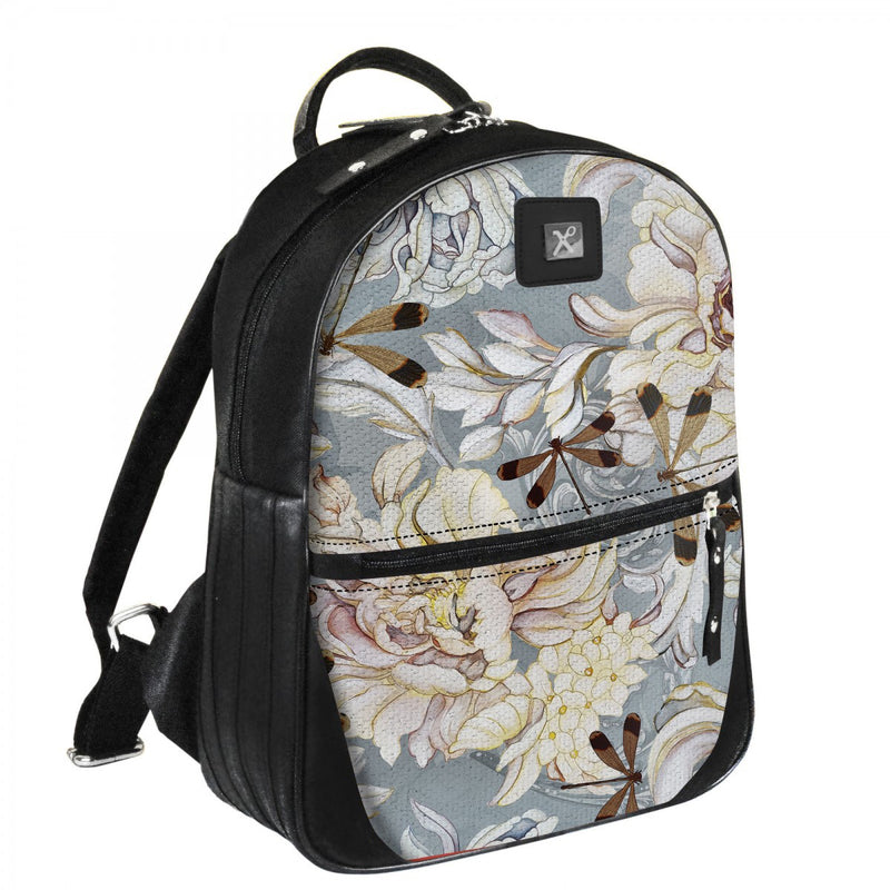 Zaino grande donna - Peonie e Libellule